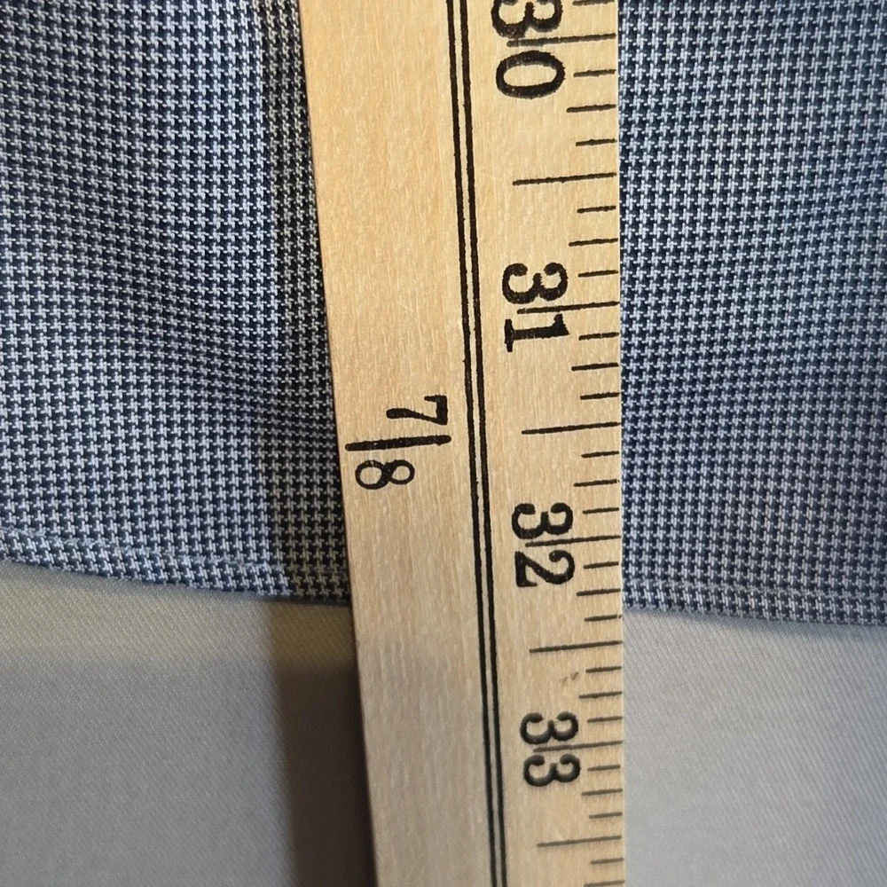 Banana Republic Slim Fit Dress Shirt XL 17-17.5 Blue Micro Check Non Iron Cotton